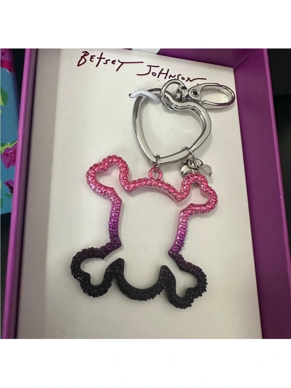🆕Betsey Johnson Skull Jewelry Charm/Keychain